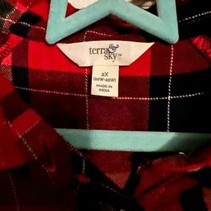 Nice red plaid blouse